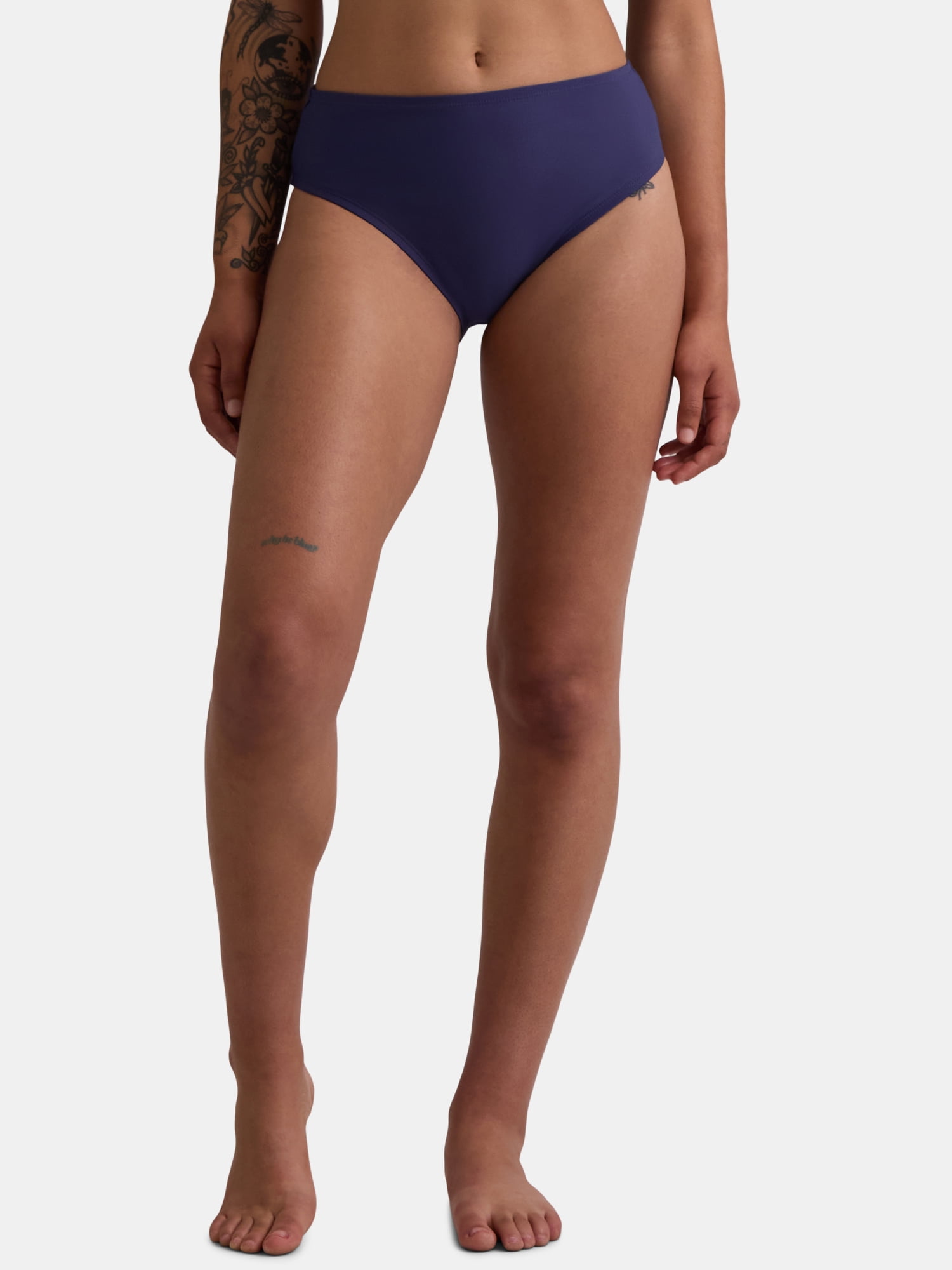 Time and Tru Women's Plus Size Leopard Print High Waist Bikini