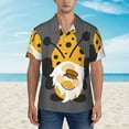 thumbnail image 4 of Daiia Bee Gnome With Sunflower Hawaiian Shirt for Men Gentle Cotton Regular Short Sleeve Casual-XX-Large, 4 of 9