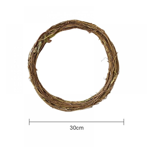 11.8" Natural Vine Wreaths, Festival DIY Craft Door Wall Hanging Pendant Decor, Dried Round Wreath Vine for Easter,Valentine,Thanksgiving Day,Christmas,Halloween Decor, 2 Packs