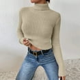 thumbnail image 6 of Aoochasliy Womens Sweaters Clothes Pullover Cardigan Soild Long Sleeve Round-Neck, 6 of 9