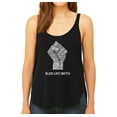 thumbnail image 1 of LA Pop Art Women's Word Art Flowy Tank Top - Black Lives Matter, 1 of 2