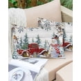 thumbnail image 6 of Red Snowman Christmas King Size Pillow Cover, Pillowcase Protectors with Zipper, Breathable Decorative Throw Pillow Case Cover, Xmas Tree Snowflake Truck Wooden Pillow Shams for Couch Sofa 20x36Inch, 6 of 8