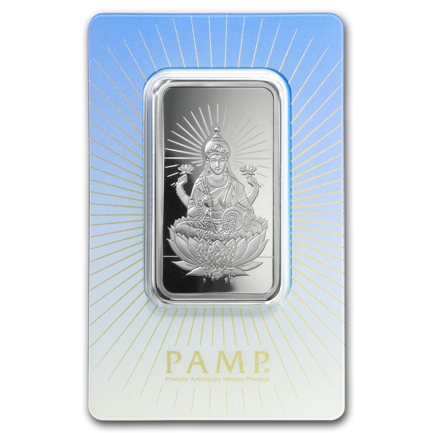 Lakshmi in Assay .999 Fine 1 oz PAMP Suisse Silver Bar 