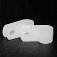 thumbnail image 4 of 100Pcs Plastic Project Use R-type Wire Holder Cable Clamp Line Clip for House Office Arrangement of Wire with Screws (White), 4 of 9