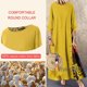 thumbnail image 5 of Vestido Mujer Casual Maxi Vestido Botón Decoración Algodón Lino Traje de vacaciones (Amarillo XXL) Kuymtek Amarillo T XXL para Mujer, 5 of 8