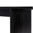 thumbnail image 4 of Modern Vertical Reeded Wood Plinth-Base Dining Table - 68 Inch - Black, 4 of 15