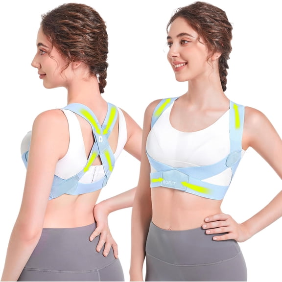GKTG Posture Corrector for Women with X-Shaped Biomechanical Design, Comfort Fit Back Brace