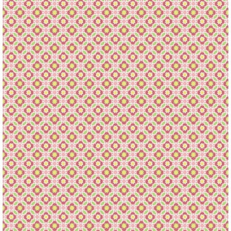 A-Street Prints Audra Pink Floral Wallpaper, 20.5-in by 33-ft, 56.4 sq. ft