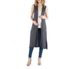 24seven Comfort Apparel Sleeveless Long Maternity Cardigan with Side Slit,M013332Made In The USA Made In The USA