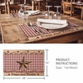 thumbnail image 3 of Placemats Set of 4, Western Texas Star Vintage Woven Placemat, Linen Place Mats for Kitchen/Dining Tables, Rustic Wreath Wood Red Plaid Washable Table Mats for Party, 3 of 8