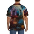 thumbnail image 3 of Sikiie Forest Koala Men's Wrinkle Free Untucked Cuban Shirt Business Casual Button Down Shirts Short Sleeve ShirtSmall, 3 of 5