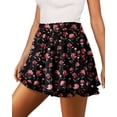 thumbnail image 1 of Pantalones cortos Onlypuff Flowy Chiffon con volantes Red Bud para mujer, 1 of 5