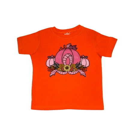 

Inktastic Pink October Pumpkin with Plaid Ribbon and Flowers Gift Toddler Boy or Toddler Girl T-Shirt