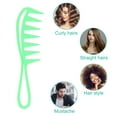 thumbnail image 6 of Unique Bargains 3 Pcs Anti Static Hair Comb Wide Tooth for Thick Curly Hair Hair Care Detangling Comb Green, 6 of 6