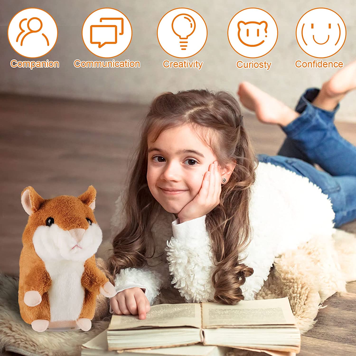 Trianu 2 Pack Toddlers Toys for 2 3 Year Old Talking Hamster Repeats What You Say, Talking Interactive Toy Repeating Birthday Gift, Kids Toys for Boys Girls Gifts for 1.5+ Year Old Kids, Baby, Child,