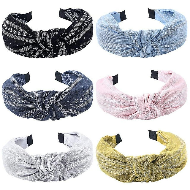Headbands Women Hair Head Bands - Accessories Cute Boho Beauty Fashion Hairbands Girls Cross Vintage Head Hair Bands Knotted Wide Band For Workout Gym