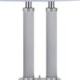 thumbnail image 3 of Benjara BM223650 120W Metal Desk Lamp with Fabric Conical Shade & Ribbed Body, White, 3 of 5