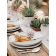thumbnail image 5 of Fall Cloth Napkins Set of 6 Reusable Dinner Napkins, Orange Pumpkin Thanksgiving Autumn Stripe Leaf Cocktail Napkin Washable Table Napkins for Wedding/Holiday Party/Baby Shower 20"x20", 5 of 7