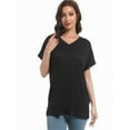 thumbnail image 3 of Women's Tshirts Casual V Neck Short Sleeve Loose Summer Tunic Tops, 3 of 6
