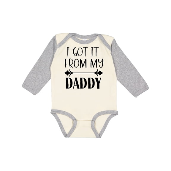 Inktastic I Got It from My Daddy Boys or Girls Long Sleeve Baby Bodysuit
