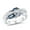 Silver US 5, variant on Women Ring X Shape Cubic Zirconia Jewelry Vintage Bright Luster Ring for Daily Wear