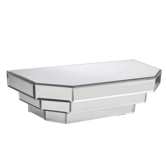Howard Elliott 11062 Mirrored Wall Shelf for Living Room, Bedroom, Entryway, Contemporary Mirror Shelf Wall Décor, 6"H x 16"W x 7"D