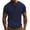 A Navy, variant on Button up Shirts for Men V Neck Button Tee for Men Cotton Linen Solid Color Shirt Plus Size Breathable Tunic Tops