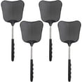 thumbnail image 1 of 4 Pieces Telescopic Fly Swatter, Fly Swatter, Plastic Fly Swatter, Extendable Fly Swatter Black, Durable Manual Pest Control, for Kitchen Mosquitoes, Fly, Insects., 1 of 5