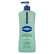 Vaseline Soothing Hydration Body Lotion for Dry Skin Soothing Hydration with Ultra-Hydrating Lipids + 1% Aloe Vera Extract to Refresh Dehydrated Skin 20.3 fl oz
