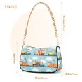 thumbnail image 3 of FORMRS Womens Shoulder Bag with Chain Strap Clutch Purse Cute Tote Handbag, Cartoon Train Pattern, 3 of 7