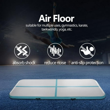 Cycleops Training Mat - Hilitand Inflatable Air Pad Floor Home Gym Gymnastics Training Tumbling Mat Track, Inflatable Mat Gymnastics,Air Track(3M*1M*10cm,Pink/Blue/Green)
