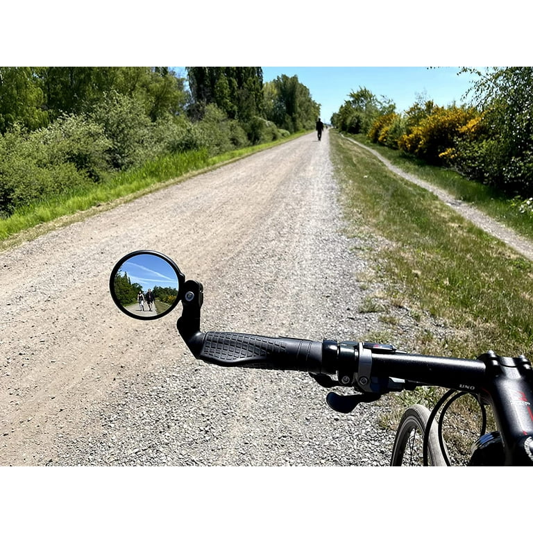 Hafny NEW Multi Adjustable Bar End Bike Mirror HD Safe Blast Resistance Glass Cycling Mirror E bike Mirror Bicycle Rearview Mirror HF M952S FR08 Silver Glass Walmart