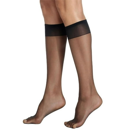 

Berkshire Women s Ultra Sheer Knee-High - Sandalfoot Fantasy Black 8 1/2-11 New with box/tags