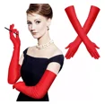 thumbnail image 1 of Guantes Largos De Satén Para Mujer De Moda Accesorios, 1 of 5