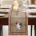 thumbnail image 3 of Table Runners 72 Inches Long Dress Scarves, Farmhouse Roosters Farmhouse Kitchen/Dining Table Runner, Coffee Tablerunners, Vintage Farm Chicken Pink Leaves 13x72 Inch, 3 of 9