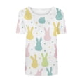 thumbnail image 2 of Craaazy Women's Casual Fashion Happy Easter Funny Celebrate Print Round Neck Short Sleeve Summer Tops Gifts, 2 of 5