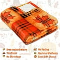 thumbnail image 6 of Flannel Fall Throw Blanket Autumn Maple Leaf Decor Throw Blankets for Couch Throw Blanket Super Soft Cozy Comfy Fluffy Fuzzy Bed Blanket for Chair, Sofa, Thanksgiving Gifts 50x60 in, 6 of 6