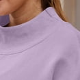 thumbnail image 5 of Lumtrix Mock Neck Sweatshirt Women Trendy Turtleneck Tops Cute Pullover Sweatshirts No Hood Winter Fashion Clothing Fall Long Sleeve Sweater Purple S, 5 of 7