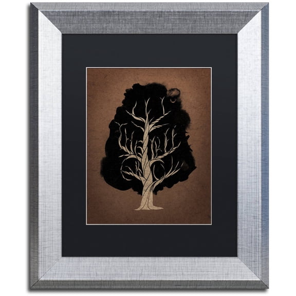 Trademark Fine Art 'Let The Tree Grow' Canvas Art by Robert Farkas, Black Matte, Silver Frame