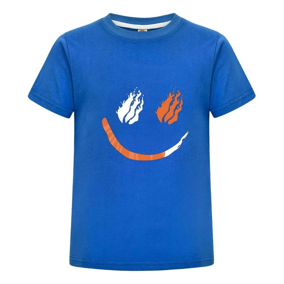 Scratch Tiger Claw Fire Short Sleeve Cotton Tee for Kids – Gaming Shirt – Preston Playz Fan Apparel Boys Girls