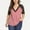 Pink, variant on Patlollav Tops for Women 2022,Flash Picks Plus Size Women's Casual Half Sleeve Solid Lace V-Neck Splicing T-Shirt Net Yarn Tops