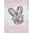 thumbnail image 6 of Aunavey Toddler Baby Girl Easter Outfits Bunny Short Sleeve T-shirt Tops Flared Rabbit Pants Summer Clothes 1-5Y, 6 of 8