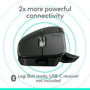 Logitech MX Master 4 for Mac, Ergonomic Bluetooth Mouse with Advanced Performance Haptic Feedback, Ultra-Fast Scrolling, USB-C Charging, Space Black