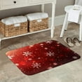 thumbnail image 6 of Bath Mat Red Christmas Snowflake Xmas Glitter Bathroom Rug Shower Mat Non Slip Absorbent Quick Dry Memory Foam Washable Soft Floor Carpet Bath Rug for Small Bathroom Tub Sink Hotel 15.7 x 23.6 inch, 6 of 6