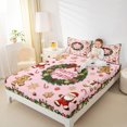 thumbnail image 4 of Homewish Boys Girls Gingerbread Man Santa Claus 4 Pieces Queen Sheet Sets,Happy Xmas Ultra Soft Flat Sheet,Merry Christmas Queen Fitted Sheet,Ultra Soft Home Decor, 4 of 7