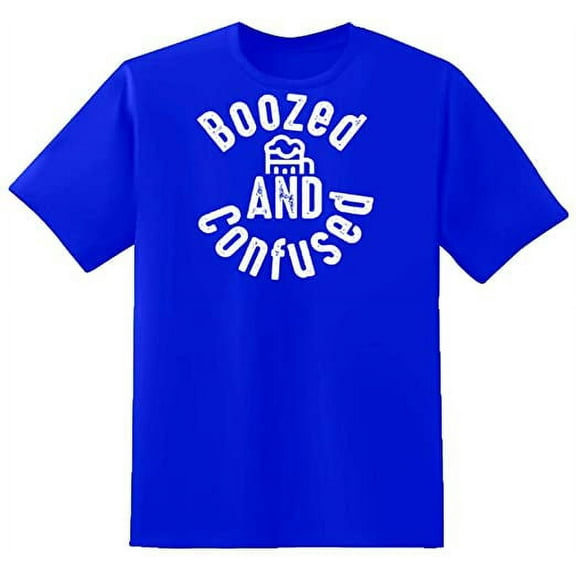 RedBarn Unisex Royal Blue Half Sleeves Cotton Confused Graphic T Shirt