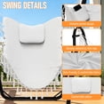 thumbnail image 4 of G TALECO GEAR Hammock Chair with Stand, Heavy-duty Hanging Chair with Stand, Sturdy Swing Chair Stand 350lbs, Hammock Chair Included, for Indoor Outdoor, White, 4 of 7
