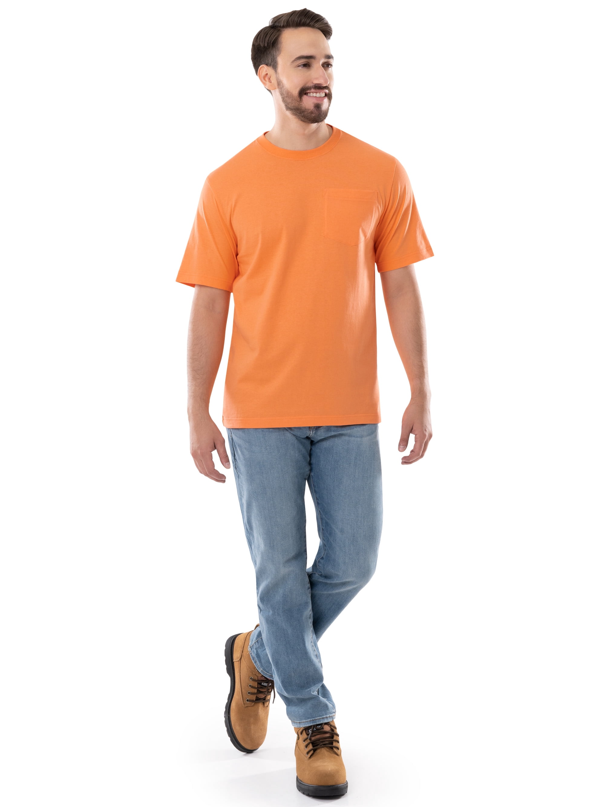Brahma Men's Short Sleeve Workwear T-Shirt, Size S-4XLT (Men's, Big Men's, and Tall)