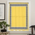 thumbnail image 4 of Yellow Semi Sheer Curtains Drapes for Living Room, Bedroom, French Doors Window 72 Inches Long, Black White Modern Geometric Abstract Art Rod Pocket Chiffon Curtain Drapery Voile Draperies Panel, 4 of 6