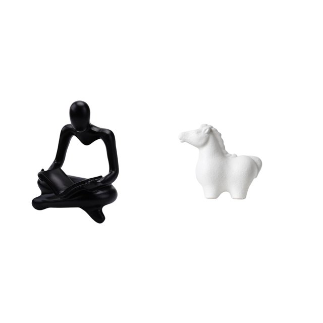 Figura del pensador abstracto,Estatua de Pensador Abstracto,Arte,Decoración para el Hogar,Figura humana decorativa para estantería de oficina coleccionable,Estatua de caballo,Estatua de